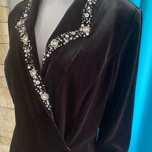 NEW with tags. Alex Evening black velvet top